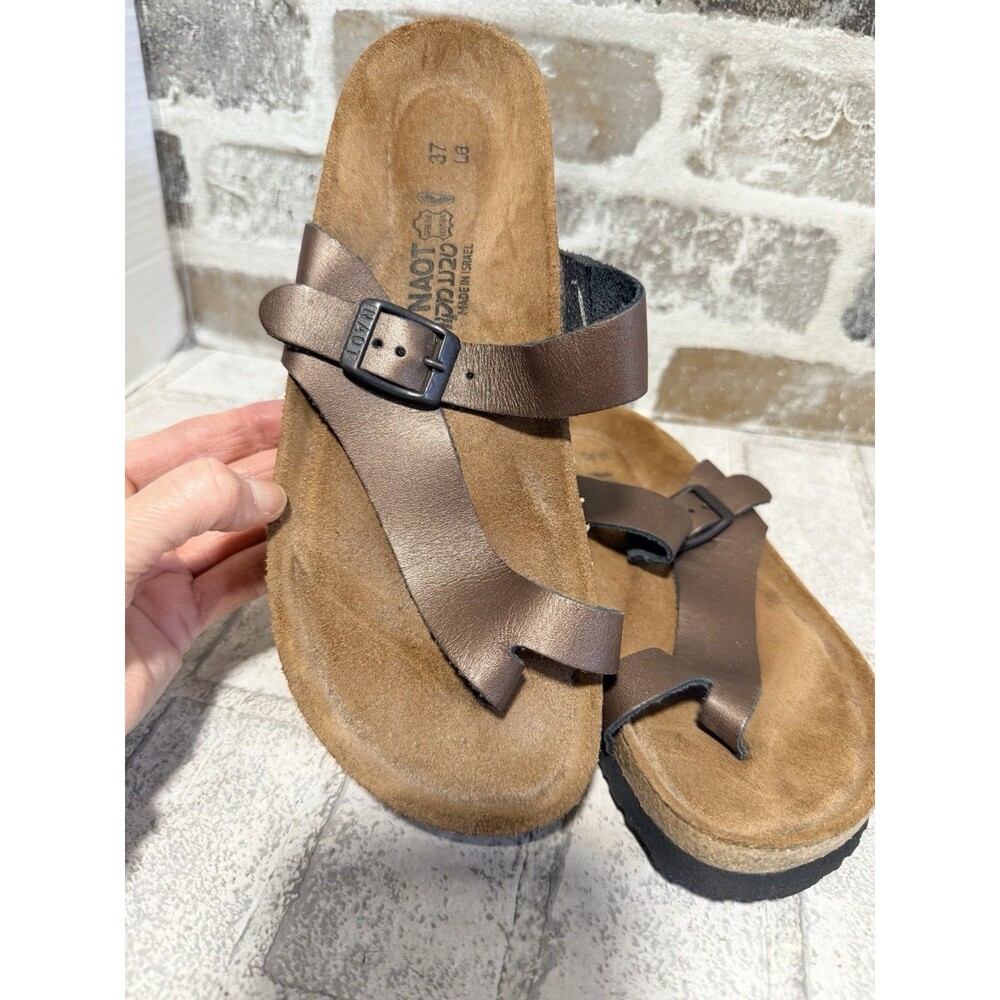 Mephisto Women Sandals Niels Desert Slip-On Buckles Leather EU 37-6